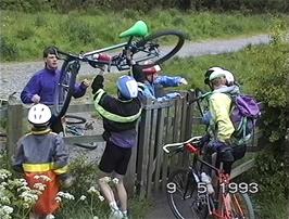 The hardest part of the ride was gaining access to the old railway track at Bovey Tracey